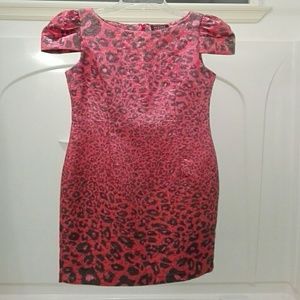 Leopard brocade dress